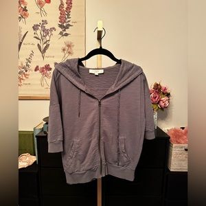 LOFT gray zip up sweatshirt. Size M. Perfect condition.